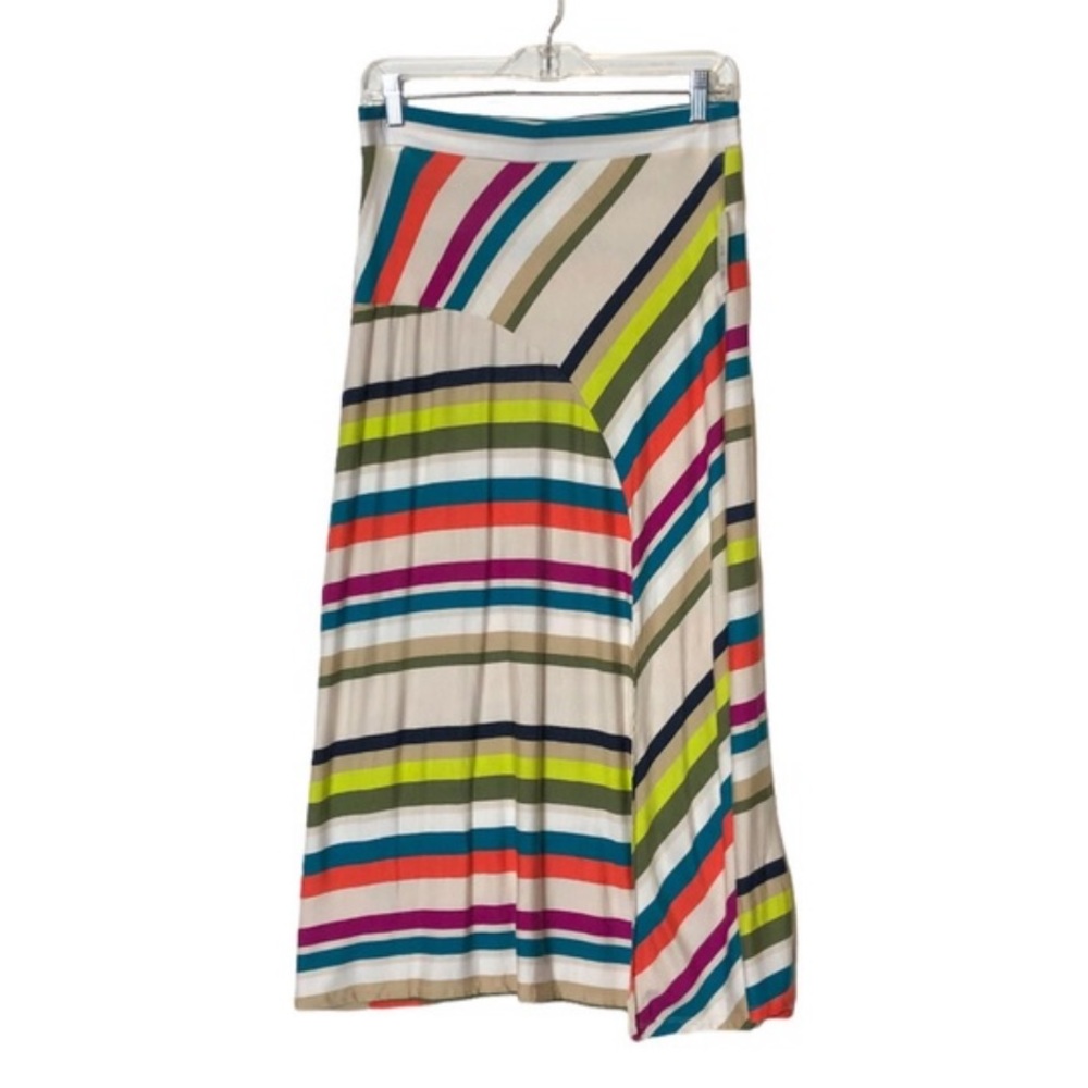 Time and Tru Multicolored Maxi Skirt with Slit New with Tags